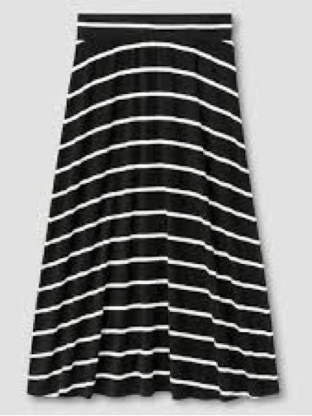 Cherokee Black and White Striped A-Line Skirt